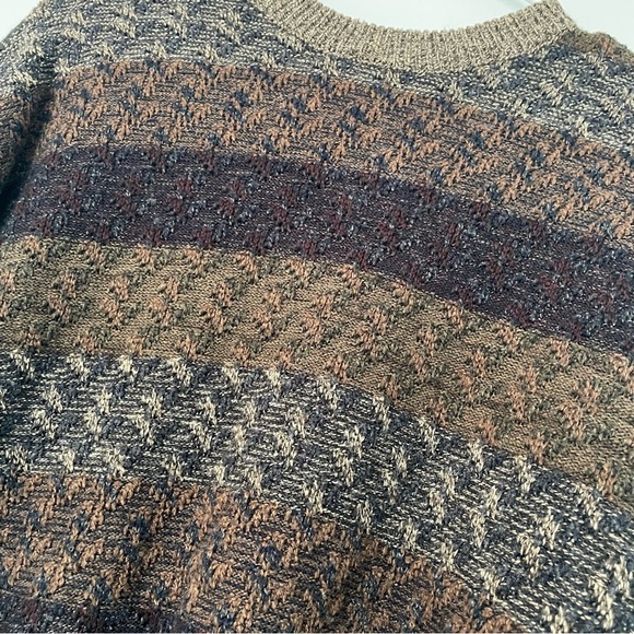 Cozy Brown Towncraft Patterned Sweater size S - Picture 3 of 4